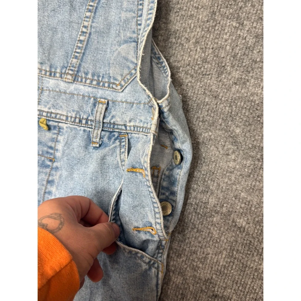 Vintage‎ Esprit EDC Denim Shortalls Light Wash Cotton Overalls 90s Women Medium